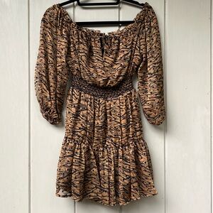 NWT house of Harlow 1960 x revolve polka dot animal print mini dress